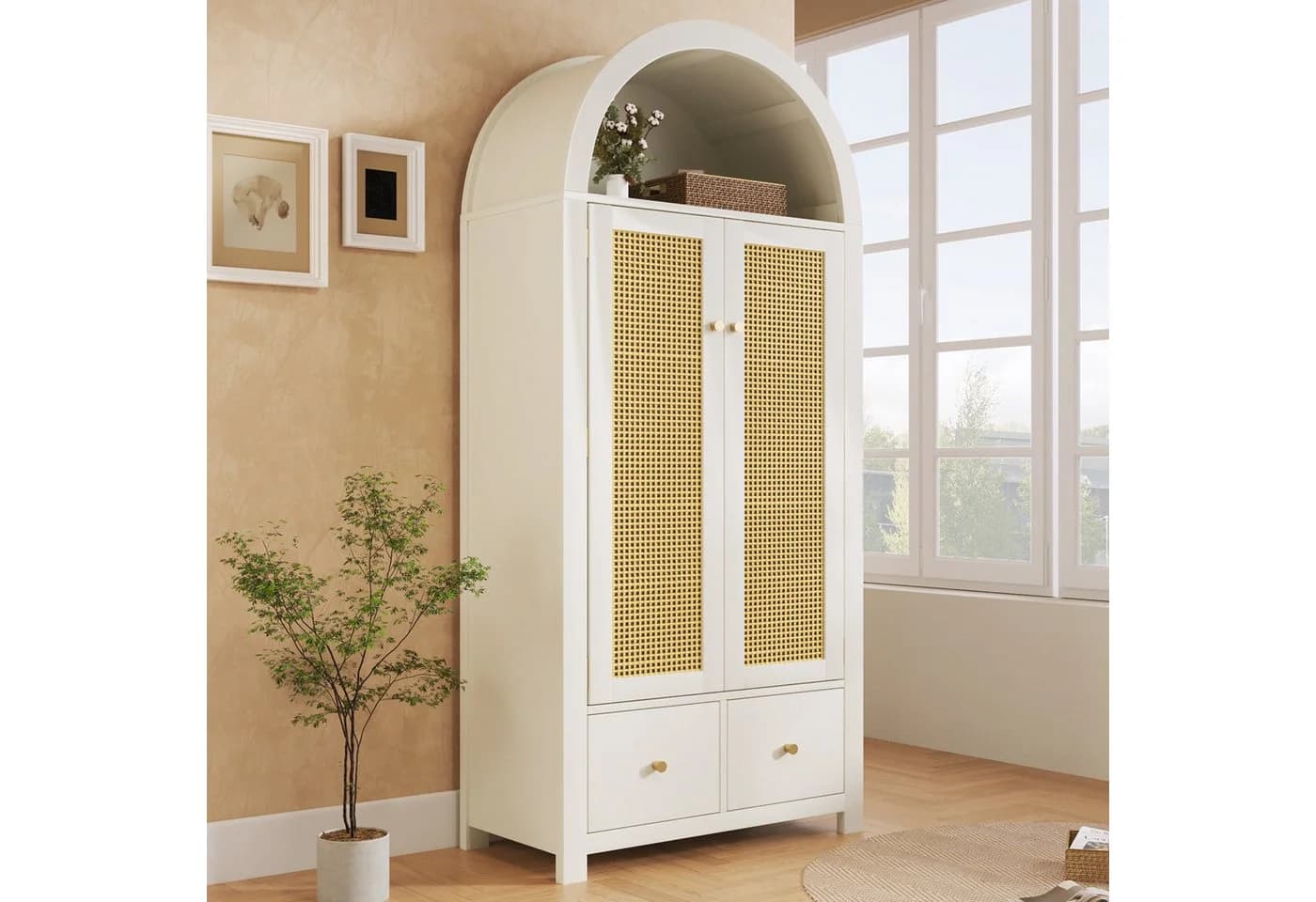 HAUSS SPOLE Kleiderschrank Bogenform Weiß Landhausstil - Bild 3