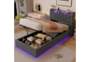 HAUSS SPOLE Polsterbett 90x200 mit LED, Bettkasten und Steckdose Dunkelgrau Bild 3