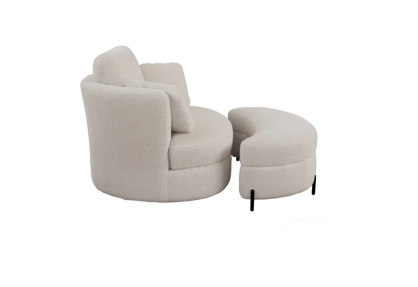 HAUSS SPOLE Drehsessel Sherpa Beige 360° Drehfunktion - Bild 4