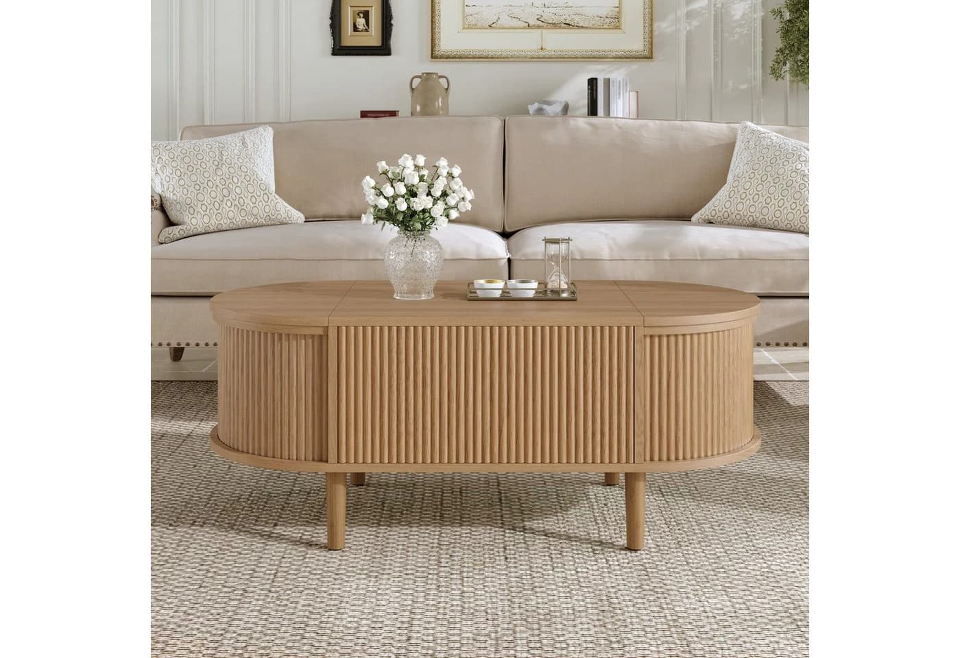 HAUSS SPOLE Couchtisch höhenverstellbar Vintage Eiche
