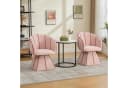 HAUSS SPOLE Drehstuhl Rosa Chenille mit 360° Drehfunktion Bild 3