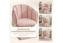 HAUSS SPOLE Drehstuhl Rosa Chenille mit 360° Drehfunktion Bild 5