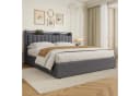 HAUSS SPOLE Polsterbett mit Bettkasten 160x200 cm Grau Samt Bild 1