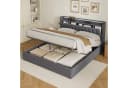 HAUSS SPOLE Polsterbett mit Bettkasten 160x200 cm Grau Samt Bild 2