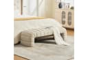 HAUSS SPOLE Polsterbank Beige Chenille Rillenpolsterung Massivholz Bild 2