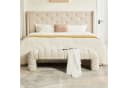 HAUSS SPOLE Polsterbank Beige Chenille Rillenpolsterung Massivholz Bild 3