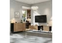 HAUSS SPOLE Sideboard & TV-Bank Set Holzoptik Schwarz Bild 3