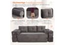 HAUSS SPOLE Schlafsofa 3-Sitzer Cord Dunkelgrau mit Getränkehalter Bild 4