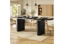 HAUSS SPOLE Esstisch ausziehbar oval Schwarz MDF Metall Bild 1