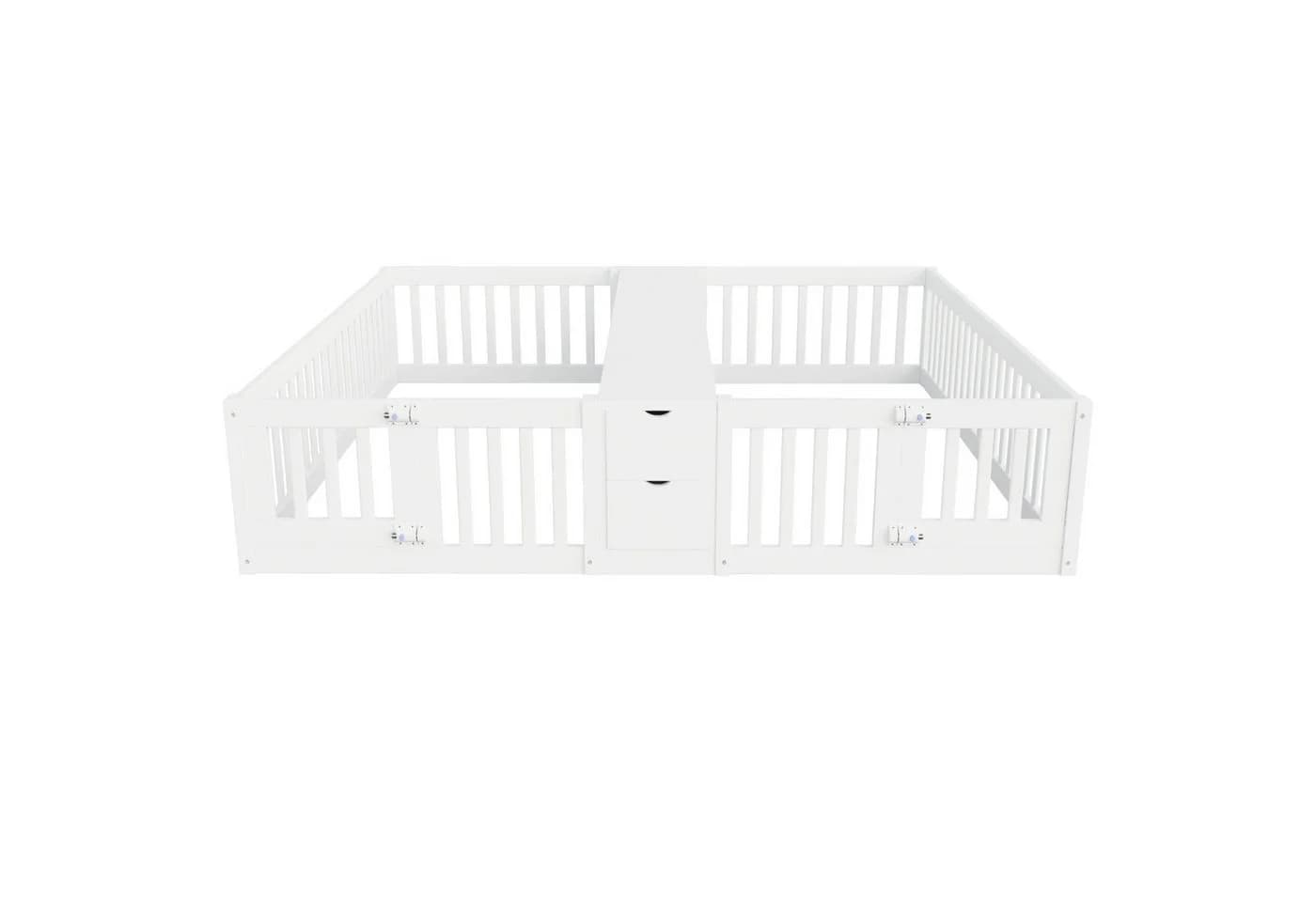 HAUSS SPOLE Kinderbett 90x200 Weiß mit Stauraum und Sicherheitsgitter - Bild 5