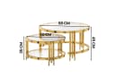 HAUSS SPOLE Couchtisch 2er Set Gold Glasplatte Metallgestell Rund Bild 5
