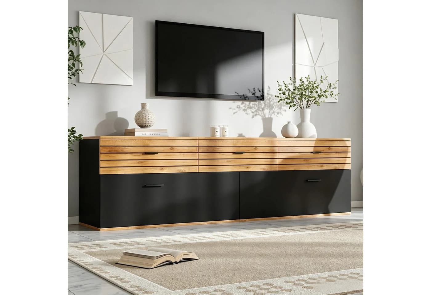 HAUSS SPOLE TV-Schrank 168cm mit Dämpfung und Schubladen
