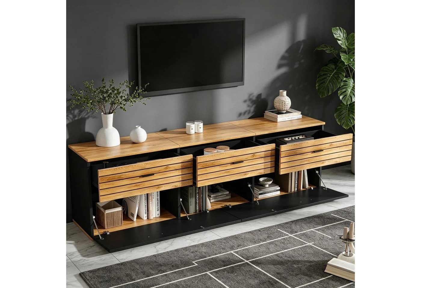 HAUSS SPOLE TV-Schrank 168cm mit Dämpfung und Schubladen - Bild 3