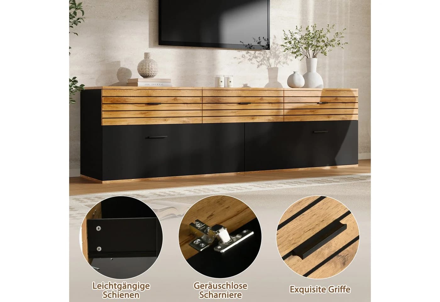 HAUSS SPOLE TV-Schrank 168cm mit Dämpfung und Schubladen - Bild 4