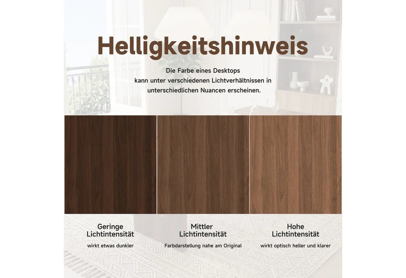 HAUSS SPOLE Esstisch Nussbaum 200x90cm mit abgerundeten Ecken - Bild 4