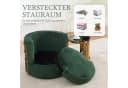 HAUSS SPOLE Loungesessel 360° drehbar Cord Dunkelgrün Bild 5