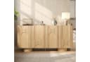 HAUSS SPOLE Sideboard 4-türig Natur Bambus Kiefernholz höhenverstellbare Böden Bild 3
