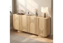 HAUSS SPOLE Sideboard 4-türig Natur Bambus Kiefernholz höhenverstellbare Böden Bild 4