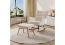 HAUSS SPOLE Schaukelstuhl mit Fußhocker Beige Sherpa Bild 2