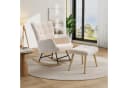 HAUSS SPOLE Schaukelstuhl mit Fußhocker Beige Sherpa Bild 4