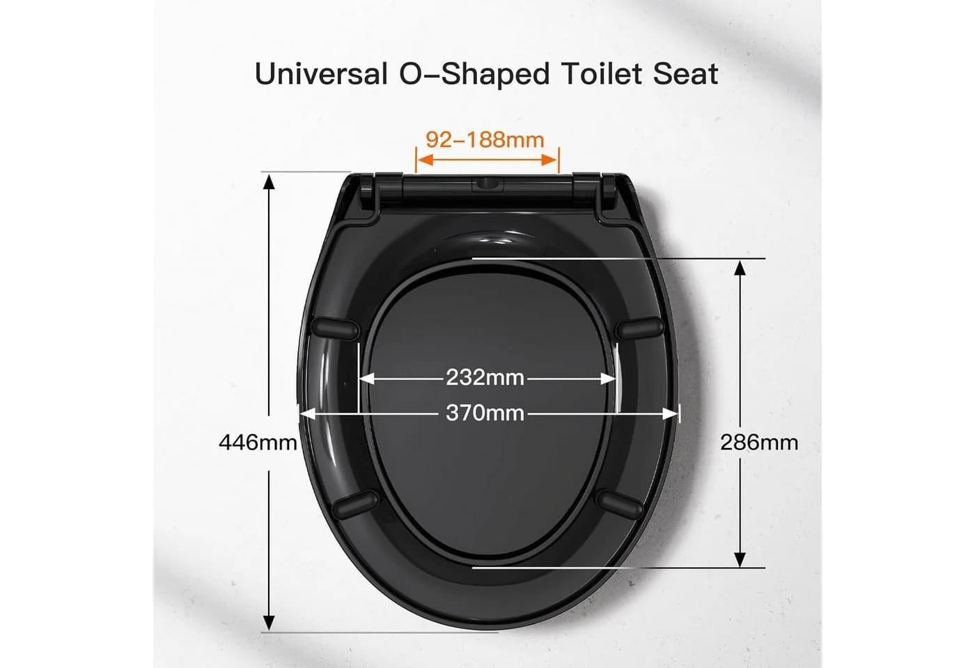 LuxusKollektion WC-Sitz Schwarz mit Absenkautomatik und Schnellverschluss