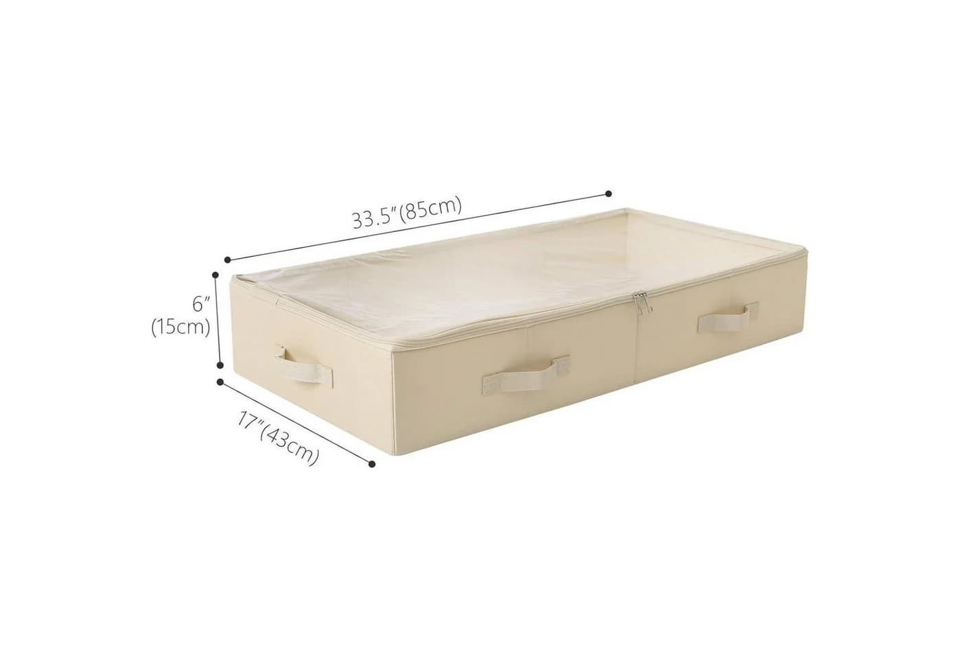 LuxusKollektion Unterbettkommode Aufbewahrungsbox Beige