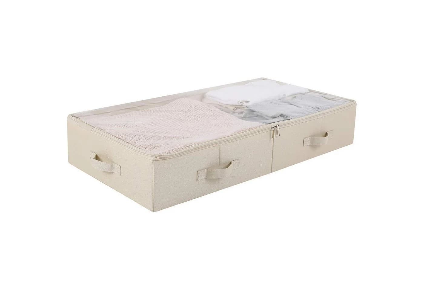 LuxusKollektion Unterbettkommode Aufbewahrungsbox Beige - Bild 2