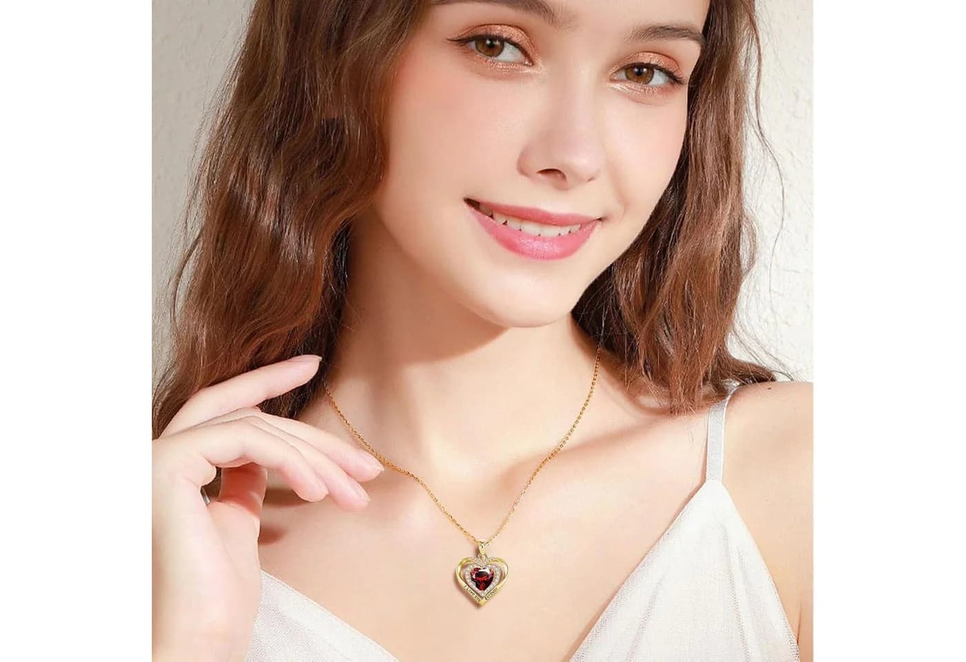 LuxusKollektion Rosenbox Ewige Rose Golden mit Halskette - Bild 5
