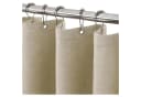 LuxusKollektion Duschvorhang Taupe Leinen-Look mit Metallringen Bild 2