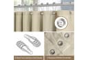 LuxusKollektion Duschvorhang Taupe Leinen-Look mit Metallringen Bild 3