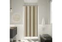 LuxusKollektion Duschvorhang Taupe Leinen-Look mit Metallringen Bild 5