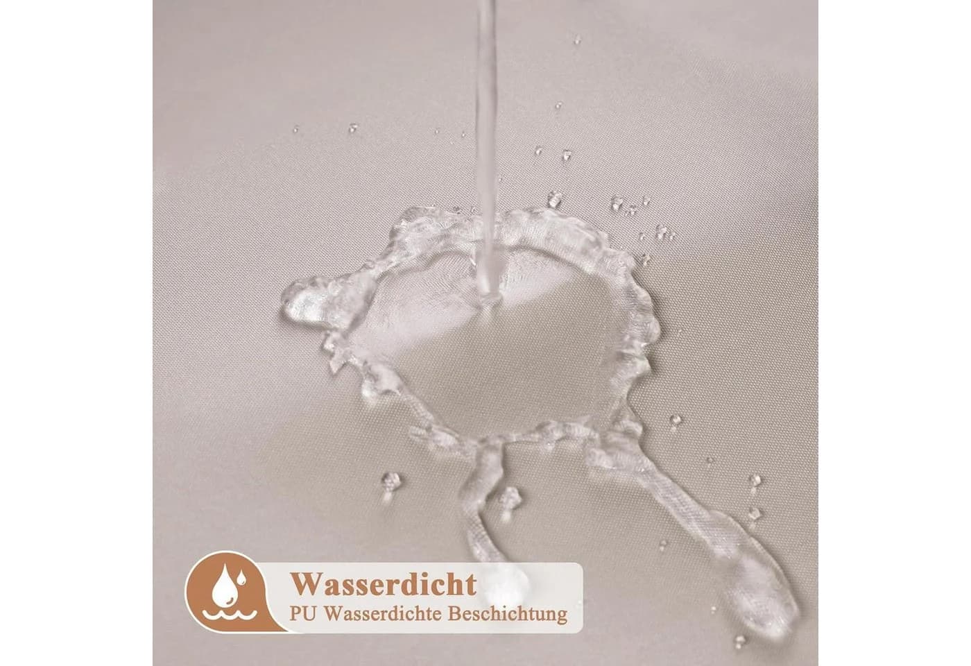 LuxusKollektion Duschvorhang Sandfarben Wasserdicht Polyester - Bild 4