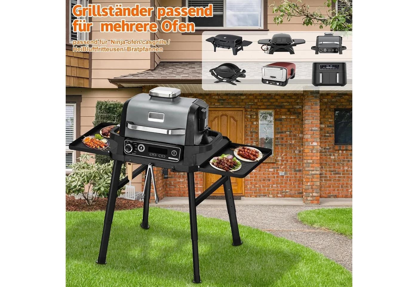 LuxusKollektion Grillständer für Ninja OG- und OO-Serie Schwarz