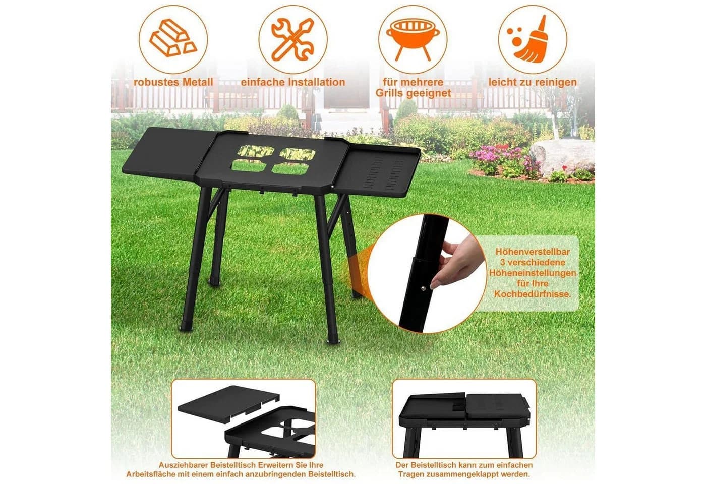 LuxusKollektion Grillständer für Ninja OG- und OO-Serie Schwarz - Bild 3