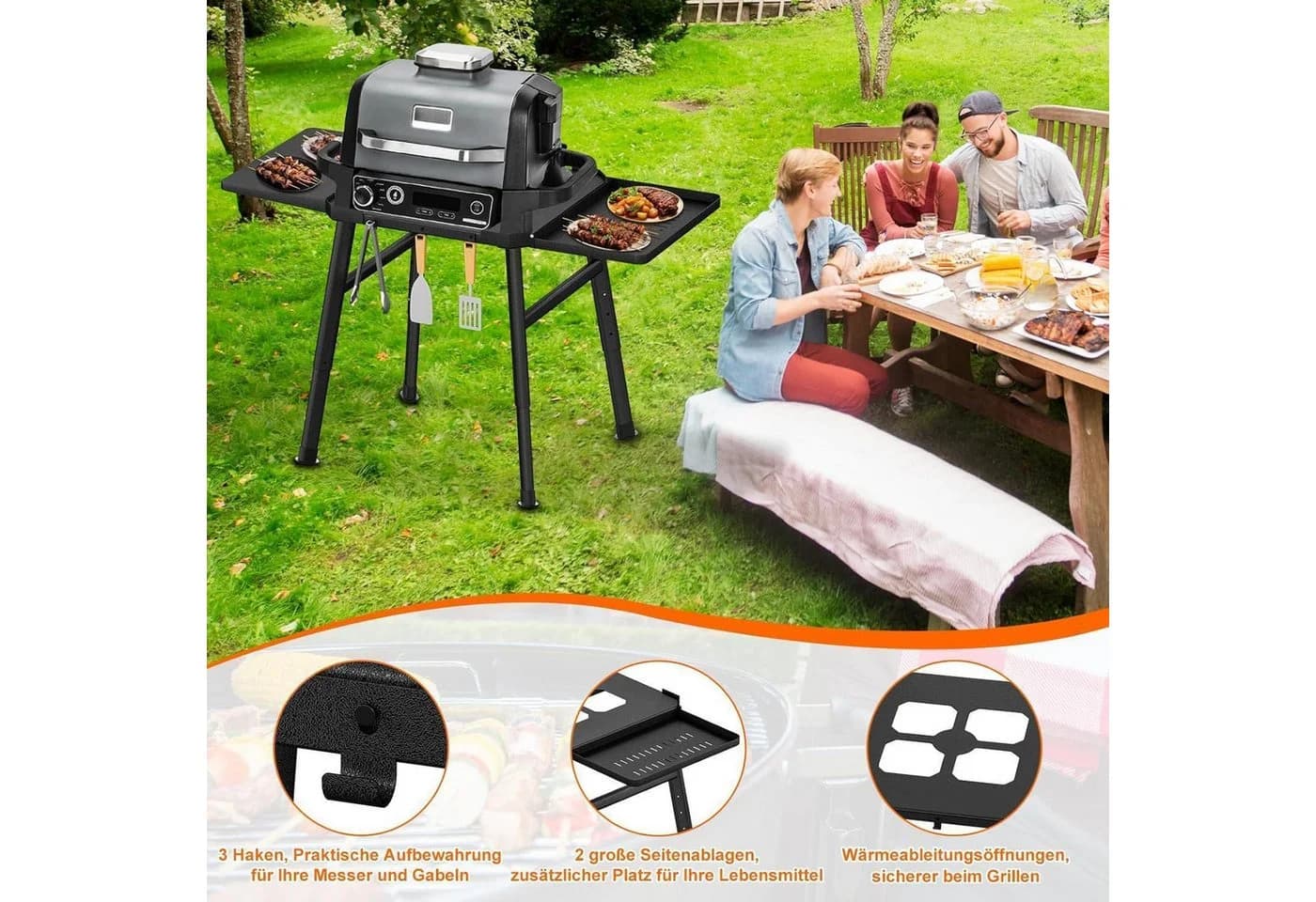 LuxusKollektion Grillständer für Ninja OG- und OO-Serie Schwarz - Bild 4