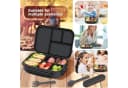 Lunchbox Kinder 1200ml 4 Fächer Dunkelgrau mit Besteck BPA-frei Bild 5