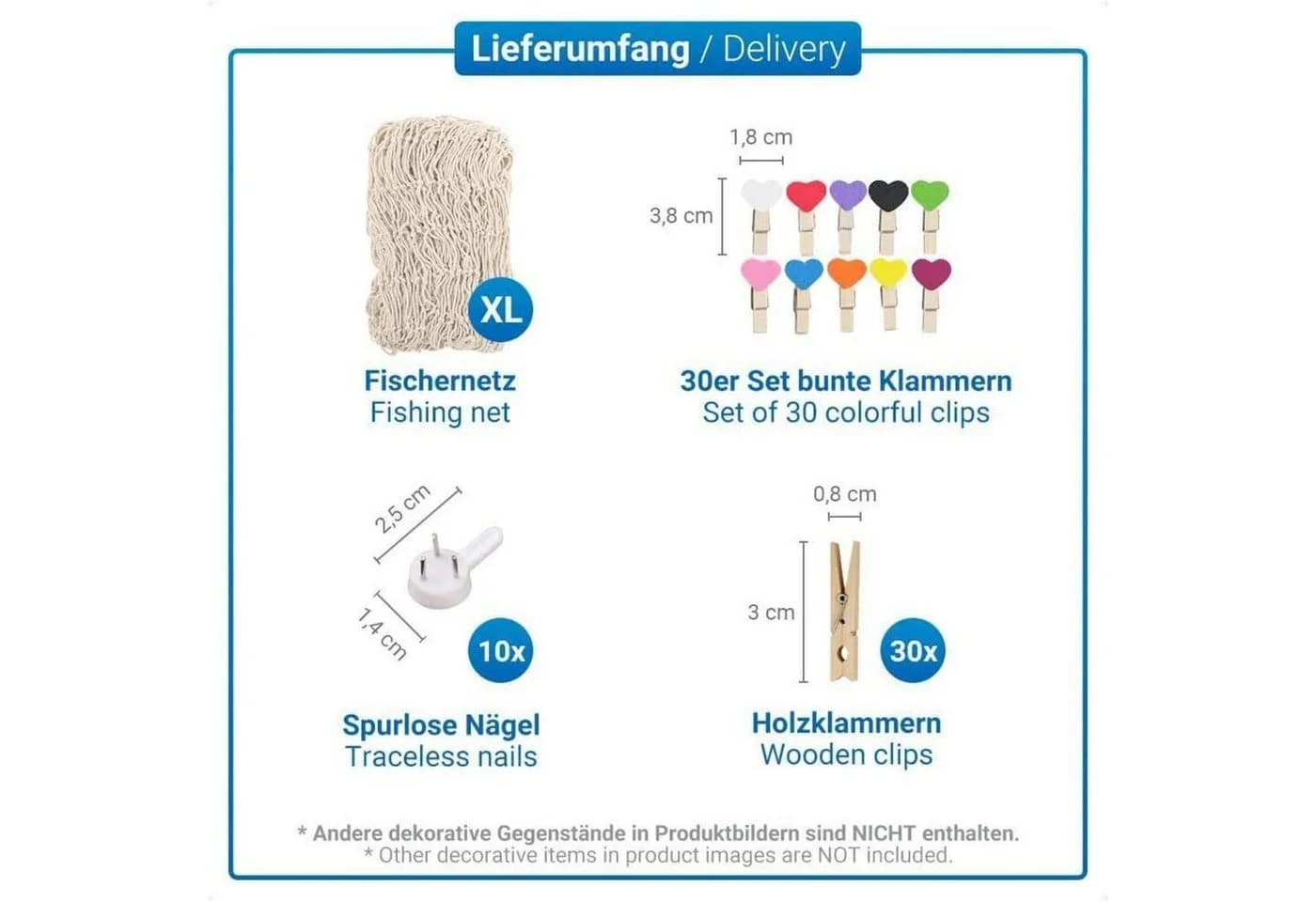 LuxusKollektion Fotonetz Deko Fotowand 150 x 120 cm Beige Baumwolle - Bild 4