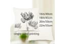 LuxusKollektion Kissenbezug Blumen 50x50 cm 4er Set Leinen Bild 5