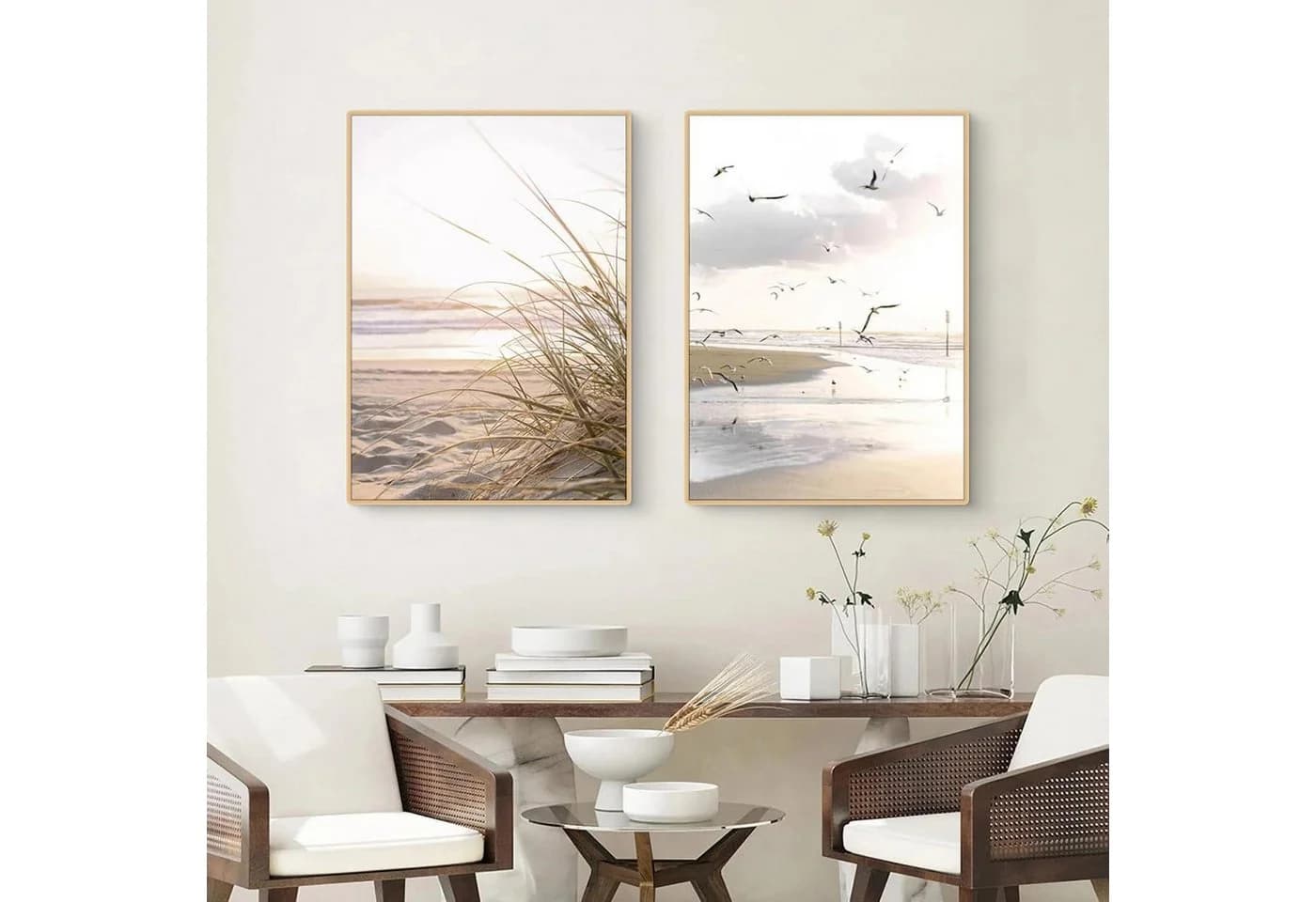 LuxusKollektion Poster Set 3-teilig Küstenstrand Boho Beige - Bild 3