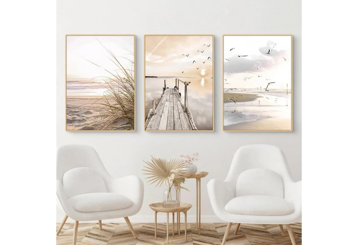 LuxusKollektion Poster Set 3-teilig Küstenstrand Boho Beige - Bild 4