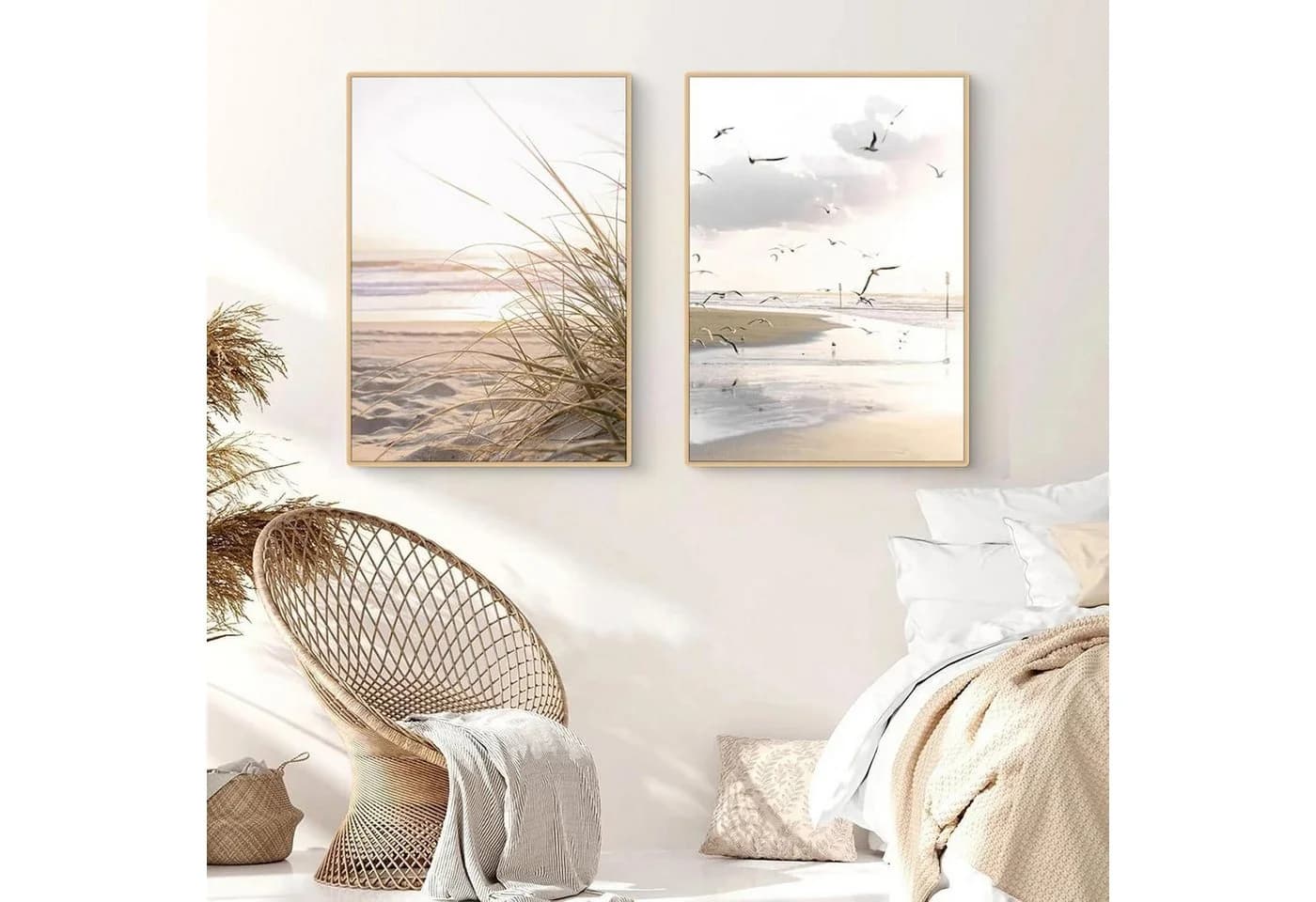 LuxusKollektion Poster Set 3-teilig Küstenstrand Boho Beige - Bild 5