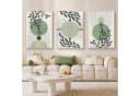 LuxusKollektion 3er Boho Pflanzen Wandbilder Leinwanddruck Grün 40x50cm Bild 1