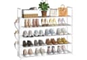 LuxusKollektion 5-Tier Schuhregal Weiß Metall Organizer Bild 2