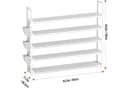 LuxusKollektion 5-Tier Schuhregal Weiß Metall Organizer Bild 3