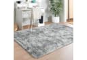 LuxusKollektion Langflor-Teppich Grau Weiß Rutschfest Bild 4