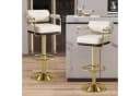 LuxusKollektion Barhocker Set Höhenverstellbar Drehbar Lehne Armlehne Weiß Bild 1
