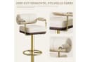 LuxusKollektion Barhocker Set Höhenverstellbar Drehbar Lehne Armlehne Weiß Bild 5