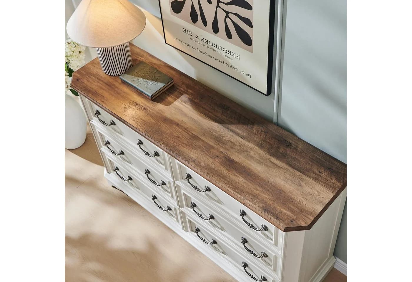 LuxusKollektion Kommode 6 Schubladen Landhausstil Antik Weiß - Bild 5