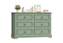 LuxusKollektion Kommode 6 Schubladen Grün Holzmaserung Sideboard Bild 2