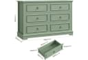 LuxusKollektion Kommode 6 Schubladen Grün Holzmaserung Sideboard Bild 3